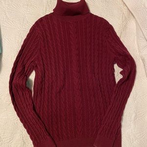 Land’s End cotton turtleneck sweater size M